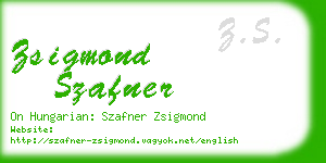 zsigmond szafner business card